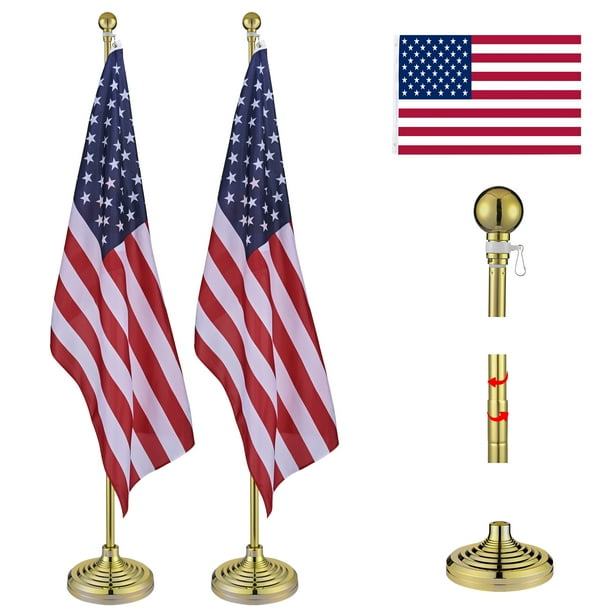5' Wood Flag Pole Kit Wall Mount Bracket With 3x5 United States Army Gold Flag 5' Wood Flag Pole Kit Wall Mount Bracket With 3x5 United States Army Gold Flag